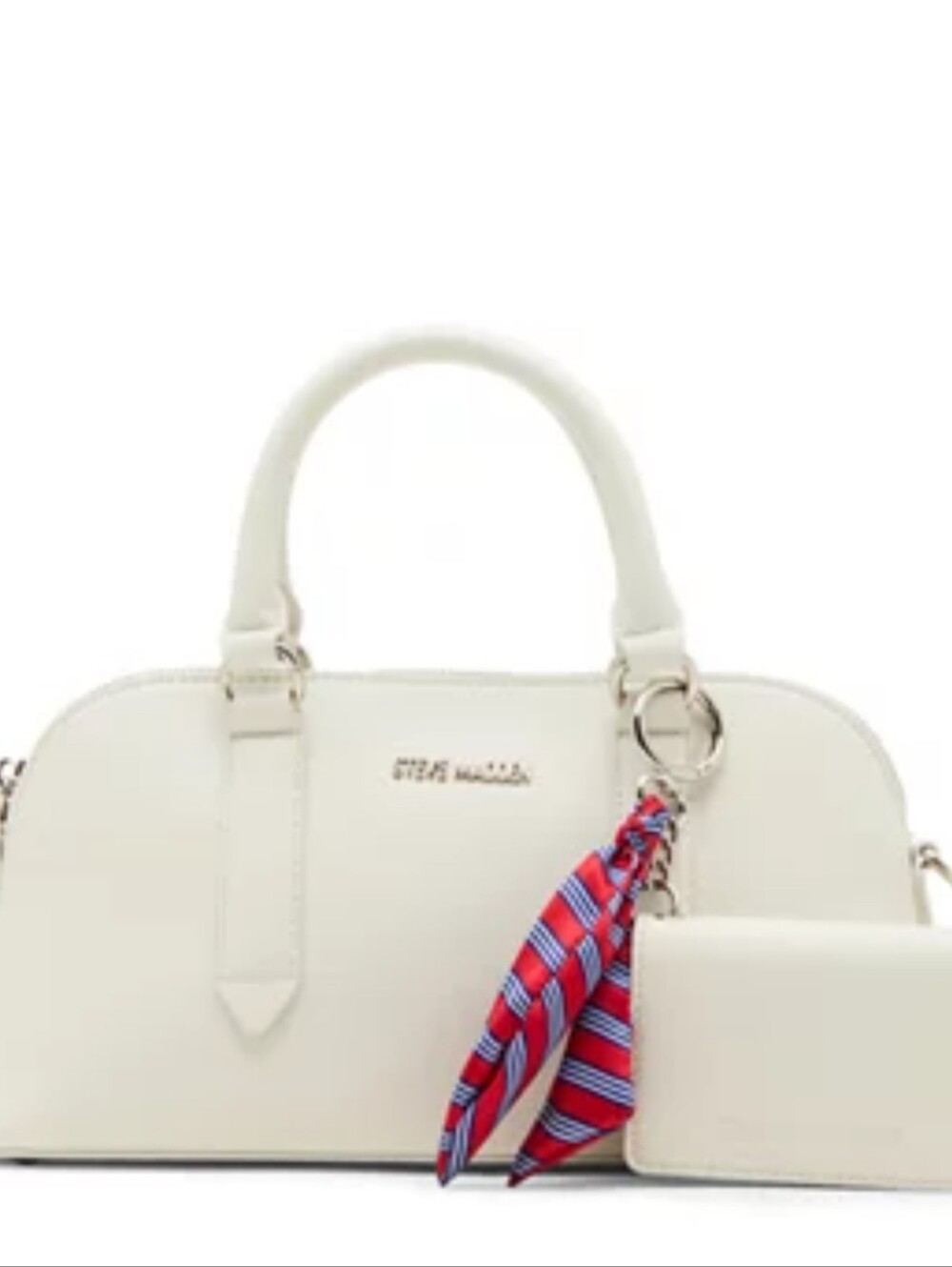NWT Steve Madden Bcally Off White Satchel/Bowler Bag